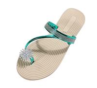 Cocila Unisex Slim Flip Flops,Women Ultra Lightweight Basic Thongs Rubber Soft Slide Clip Toe Sandals Jelly Beach Flops Female Students Korean Fashion Wear Summer Flat (Green, 7) White Women