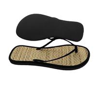 Cocila Unisex Slim Flip Flops,Women Ultra Lightweight Basic Thongs Rubber Soft Slide New Flops Rattan Ladies Japanese With Outside Wear Sandal Drag Flat Bottom Mat (Black, 6) Size 4 Foam Womens