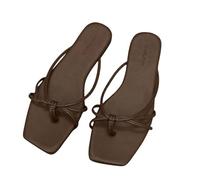 Cocila Unisex Slim Flip Flops,Women Ultra Lightweight Basic Thongs Rubber Soft Slide Slippers Flops Flat Popular In The Internet Fashionable Holiday Beach Leisure (Brown, 5.5) White Womens Woman