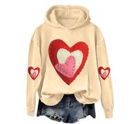 Cocila Valentines Sweatshirts For Women Funny Love Heart Graphic Shirts Casual Long Sleeve Pullover Tops Zip Up Hoodie Navy Female Hoodies Woman'S Womens Women'S Fleece Black Blue Size 18