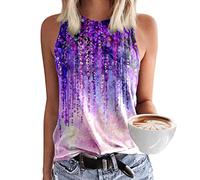 Cocila Vest Tops Women UK Summer Aztec Print Crew Neck Tank Top for Women Fashion Vintage Sleeveless Halter T-Shirts Casual Loose Blouses Tops Women's Beach Holiday Tunic Tops