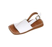 Cocila Walking Sandals Women'S New Summer Thick Large Size Buckle Fish Mouth Open Toe Beach White, 5.5 Indian Shoes Women Wide Fitting For Uk Ladies Extra Fit Ancient Greek Plantar Fasciitis
