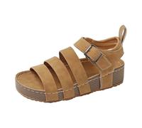 Cocila Wedge Sandals For Women Women'S Summer Casual Comfortable Flat Buckle Strap Roman Open Toe Thick Bottom Yellow, 5 Beaded Black Strappy Heels Silver Walking Sandal Gold Pumps Espadrille