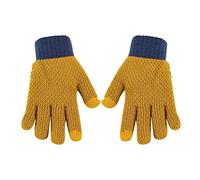 Cocila Women Men Warm Knitted Gloves Mittens Winter Keep Knitting Golves Outdoor Riding For Cold Weather Insulated (Gold, One Size) Black Disposable Raynauds Adult Lace Fingerless Mens Thermal