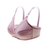Cocila Women No Underwire Uplift Sculpting T Shirt Bra Full Coverage Hide Back Smoothing Everyday Bras Wireless Padded (Pink, 95B) for Plus Size UK Push Up Minimiser Shock Absorber Sports Large