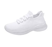Cocila Women’S Wide Fit Barefoot Walking Shoes Fashionable and Solid Color The New Pattern Summer Mesh Breathable Comfortable Lightweight Casual (White, 6) for Women UK Slip-On Trainers Womens