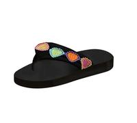 Cocila Women Sliders Slip-On Flip Flops Non-Slip Soft Sandals Lightweight Chunky Heel Cute Fashion Butterfly Thong Sandal Summer Beach Vacation Casual Shoes (Hot Pink, 6) Orthopedic Gold Womens