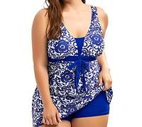 Cocila Women Swimming Costume Tummy Control Women's Plus Size Printed Backless Skirted Swimsuit with Bow Black Girls Womens Swim Suit Tuck Long Sleeve Swimwear Red Ladies One Piece Padded Shorts