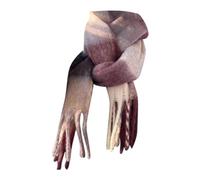 Cocila Women Woven Knitted Scarf With Colourful Check Pattern And Long Thick Fringes Warm Winter Wool Men Neck Snood Scarves For Pashmina Shawls Wraps Women'S Gifts Birthday Cashmere Brown Shawl