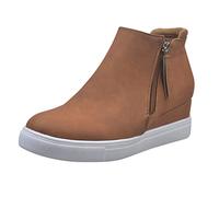 Cocila Women's Block Heel Square Toe Ankle Boots Short Shoes Casual Roman | Flexible Upper Heat Retaining Lining Grip Sole Flat Heel Comfortable For Broad Feet Soft Winter Ready Smart Casual