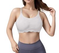 Cocila Women's Bras Seamless Push Up Bra Adjustable Strap Comfort Sports Non Wired Sleep Underwears Yoga Nursing Summer Fashionable Valueweight Bralette Leisure Stretch Crop Tops Vest White XL