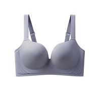 Cocila Women's Bras Underwear Without Large Size Female Mm Chest Show Small Thin On The of Auxiliary Gathered Anti Sagging Bra 36C (Blue, 100E) Sports Women Womens Low Back High Impact Padded