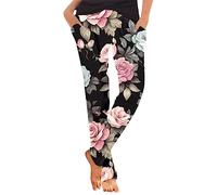 Cocila Womens Casual Trousers Women Summer Harem Trousers Slip On Trousers Boho Beach Trousers Lightweight Casual Loose Trousers with Pockets Women Casual Pants Suit