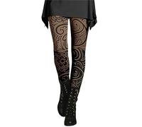 Cocila Women's Christmas Running Leggings - High Waist Thermal Wear, Black, XXXXXL