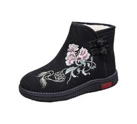 Cocila Women's Chunky Lug Sole Ankle Boots Fashion Casual Sneakers | Durable Upper Cosy Lining Platform Sole Pointed Toe Extra Wide Fit Flexible Cold Weather Smart Casual Wipe Clean Classic
