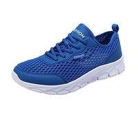 Cocila Women's Comfort Walking Shoes Summer Men Mesh Breathable Comfortable Lightweight Flat Soft Casual (Blue, 8.5) for Women UK Ladies Trainers Size 5 Black School Girls 6 Golf Cerise Pink No
