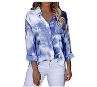 Cocila Womens Fashion Casual Long Sleeve Color Block Stripe Button T Shirts Tunic Tops Blouse
