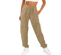 Cocila Womens Joggers with Pockets Women's Plain Tracksuit Bottoms Harem Leg Sweatpants Drawstring Tapered Leg Pants Running Yoga Workout Gym Leggings Casual Lounge Activewear