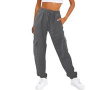 Cocila Womens Joggers with Pockets Women's Plain Tracksuit Bottoms Harem Leg Sweatpants Drawstring Tapered Leg Pants Running Yoga Workout Gym Leggings Casual Lounge Activewear