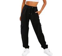Cocila Womens Joggers with Pockets Women's Plain Tracksuit Bottoms Harem Leg Sweatpants Drawstring Tapered Leg Pants Running Yoga Workout Gym Leggings Casual Lounge Activewear