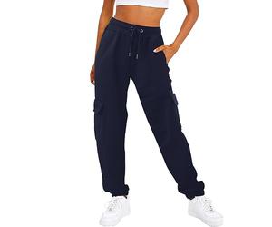 Cocila Womens Joggers with Pockets Women's Plain Tracksuit Bottoms Harem Leg Sweatpants Drawstring Tapered Leg Pants Running Yoga Workout Gym Leggings Casual Lounge Activewear