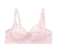 Cocila Women's Lace Full Coverage Bra Unlined Underwired Support Minimiser Plus Size V Neck Bralette Sports See Through Underwired Bralette Women Beauty Non Padded Lace Bras