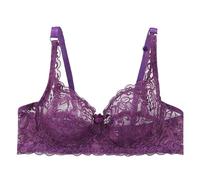Cocila Women's Lace Full Coverage Bra Unlined Underwired Support Minimiser Plus Size V Neck Bralette Sports See Through Underwired Bralette Women Beauty Non Padded Lace Bras