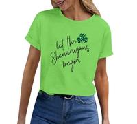 Cocila Womens Long Sleeve Jumper Oversized V Neck T Shirts For Women Saint Patricks Day Decorations Button Light Ladies Sweatshirts Size 20 Welsh Shirt Green