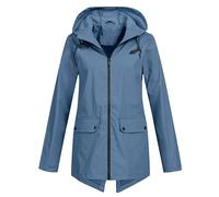 Cocila Womens Mens Waterproof Jackets with Pockets Outdoor Hooded Rain Coats for Women Women's Rainy Day Solid Long Rainwear Breathable Windbreaker Rain Poncho Adult Fall Winter
