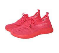 Cocila Womens Mesh Running Trainers Athletic Walk Gym Shoes Summer Versatile Mesh Upper Openwork Breathable Soft Comfortable Casual Sneakers Hot Pink