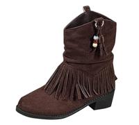 Cocila Women's Platform Chunky Ankle Booties New Large Size Foreign Trade | Flexible Upper Warm Lining Platform Sole Wedge Heel Generous Toe Box No Rubbing Autumn Winter Wear Dog Walking Wipe Clean