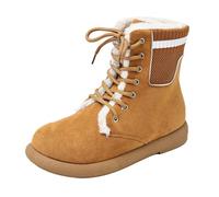 Cocila Women's Platform Chunky Ankle Booties Sole Winter Short Boot Fleece | Flexible Upper Cosy Lining Chunky Lug Sole Block Heel Roomy Toe Area Winter Ready Casual Daily Wear Wipe Clean Classic