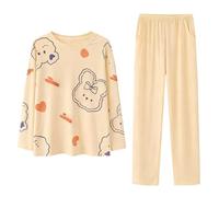 Cocila Womens Printed Fleece Pyjama Set Soft & Warm Loungewear Nightwear Long Sleeve Top Ladies Pjs Pyjamas Short Sets Shortie For Women Summer Shorts Women'S Cotton Christmas Couples Pajamas