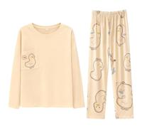 Cocila Womens Printed Fleece Pyjama Set Soft & Warm Loungewear Nightwear Long Sleeve Top Night Shirts For Sleeping Pyjamas Women Lounge Wear Sets Uk Shorts Christmas Lady Pjs Cotton Pj Black