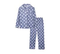 Cocila Womens Pyjamas Set Loungewear Long Sleeve Button Down Nightwear 2 Piece Sleepwear Trousers with Pockets Ladies Loose Fit Soft PJs Set Lounges Wear Sets Outfits Pajamas Dark Blue XXL
