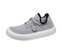 Cocila Womens Slip On Trainers Comfortable Orthopedic Shoes Men's Breathable Mesh Running Fly Woven Casual Sports Trendy Top Board (Grey, 6.5) Women's Weights Sandals for Women Wide Fit Backless