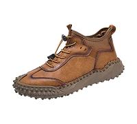 Cocila Womens Slip On Trainers Comfortable Orthopedic Shoes Men's Leather Breathable Versatile Handmade Foreign Trade High Top (Brown, 7) Lightweight Walking for Women Barefoot Women's Wide-Fit