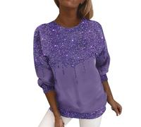 Cocila Women's Sparkly Sequin Long Sleeve Asymmetrical Festival Party Top Size 25 White