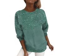 Cocila Women's Sparkly Sequin Long Sleeve Asymmetrical Festival Party Top Size 25 White