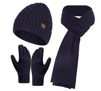 Cocila Women's & Teenage Girls Winter Hat And Scarf Set - Cream Beanie Hat And Snood Set - Ladies Winter Hats Gloves - Warm Gifts For Women - Lightning Deals Same Day Delivery Items