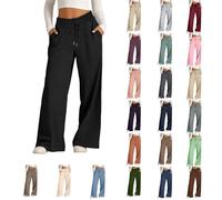 Cocila Women's Wide Leg Sweatpants Drawstring High Waisted Baggy Pants Athletic Joggers Plus Size Sweat Pants for Womens Breathable Casual Tracksuit Bottoms Workout Pants with Pockets