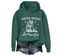 Cocila Women'S Winter Round Neck Christmas Loose Casual Warm Long Sleeved Hooded Sweatshirt Lightweight Sweatshirts Women (Green, M) Womens Hoodies Size 14 Fleece Jacket Ladies 12 Oversized
