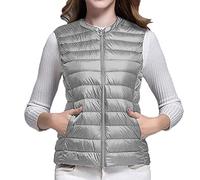 Cocila Women's Winter Waistcoats Womens Padded Softshell Gilet Ladies Bodywarmer Hooded Quilted Waistcoat Lightweight Sleeveless Jacket Outwear Breathable Long Winter Zip Up Vest with Pockets