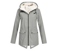 Cocila Wool Coat for Women Women Outdoor Loose Plush Solid Plus Thick Warm Women Hooded Raincoat Size Windproof Winter Outdoor Women's Coat Warmest Lightweight Jacket