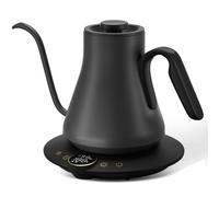 Cocinare Barista Collection Gooseneck Electric Kettle, ±1℉ Precise Temperature Control for Pour-Over Coffee & Tea, Quick Heating 1500W, Stainless Steel Interior, 0.9L (Matte Black)