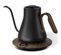 Cocinare FLOW B9 Gooseneck Electric Kettle, Precise Temperature Control for Pour-Over Coffee & Tea Brewing, Stainless Steel Interior, Rapid Heating for Boiling Water 0.9L (Obsidian Black)