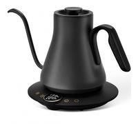 Cocinare Gooseneck Electric Kettle, ±1°F Precise Temperature Control, 1500W Fast Heating, Pour Over Coffee & Tea Kettle with Brew Timer & Keep Warm, Stainless Steel, 0.9L (Matte Black)