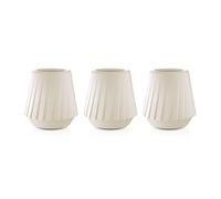 Cocinare KissCup Ceramic Espresso Cup Set of 3 - 2.2oz Demitasse Cup for Espresso, Pour-over coffee & Tea, Dawn White, Ceramic Collection
