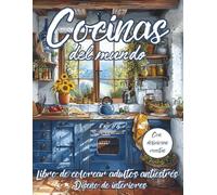 Cocinas del mundo. Libro de colorear adultos. Antiestres. Diseño de interiores. Con más de 40 ilustraciones de cocinas del mundo con diferentes ... Descubre diferentes recetas internacionales.