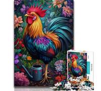 Cock in The Garden Jigsaw Puzzles for Teenagers 1000 Piece,Learning Educational Toys Family Games Birthday Present,Gifts (50x75cm)